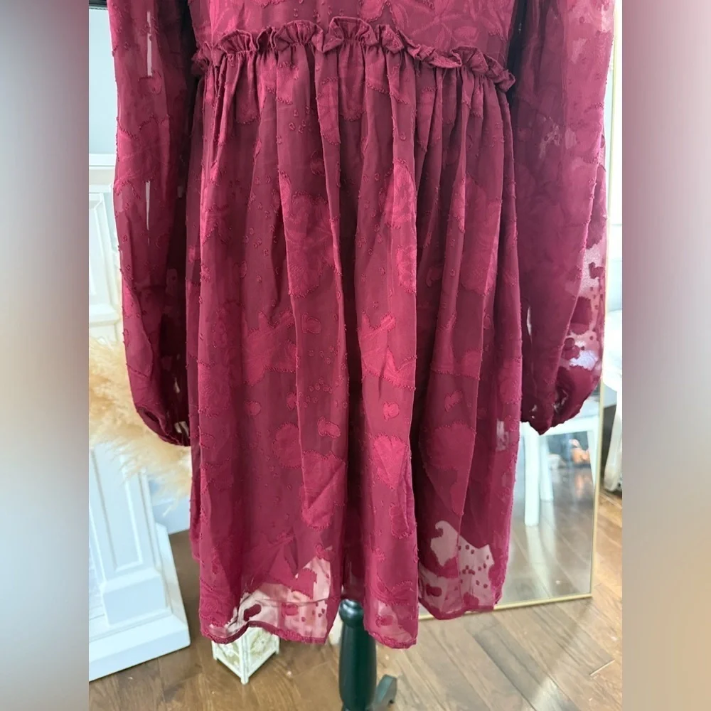 Aura Burgundy  Dress